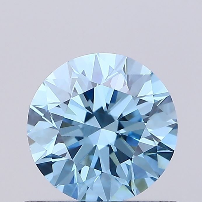 Loose Diamond - ROUND 0.52ct Fancy Vivid Blue VS1: Loose Diamond - ROUND 0.52ct Fancy Vivid Blue VS1 Source: This is a real non-mined Diamond that has been grown in a lab Shape: ROUND Carats: 0.52 Color: Fancy Vivid Blue Certification: IGI Video: