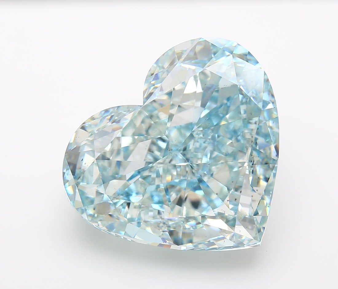 Loose Diamond - HEART 25.09ct Fancy Intense Blue VS2: Loose Diamond - HEART 25.09ct Fancy Intense Blue VS2 Source: This is a real non-mined Diamond that has been grown in a lab Shape: HEART Carats: 25.09 Color: Fancy Intense Blue Certification: IGI Video