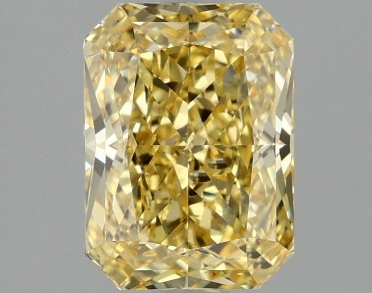 Loose Diamond - RADIANT 2.1ct Fancy Vivid Yellow SI1: Loose Diamond - RADIANT 2.1ct Fancy Vivid Yellow SI1 Source: This is a real non-mined Diamond that has been grown in a lab Shape: RADIANT Carats: 2.1 Color: Fancy Vivid Yellow Certification: IGI Video