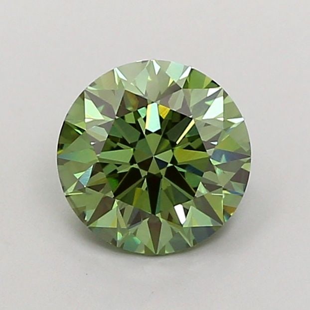 Ideal Loose Diamond - ROUND 1.55ct Fancy Vivid Green VS2: Ideal Loose Diamond - ROUND 1.55ct Fancy Vivid Green VS2 Source: This is a real non-mined Diamond that has been grown in a lab Shape: ROUND Carats: 1.55 Color: Fancy Vivid Green Certification: IGI Vid