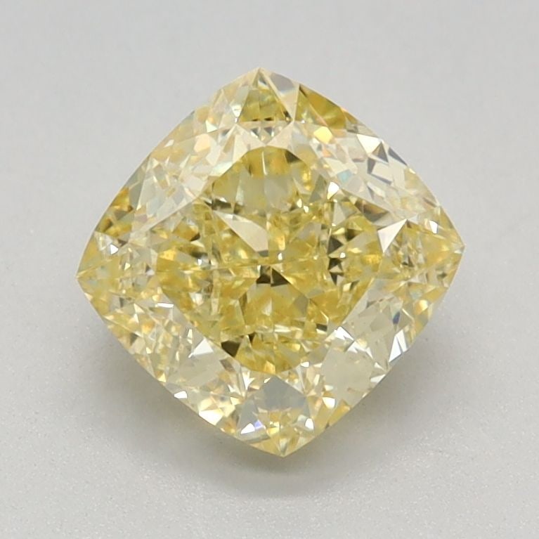 Loose Diamond - CUSHION MODIFIED 1.27ct Fancy Intense Yellow VVS2: Loose Diamond - CUSHION MODIFIED 1.27ct Fancy Intense Yellow VVS2 Source: This is a real non-mined Diamond that has been grown in a lab Shape: CUSHION MODIFIED Carats: 1.27 Color: Fancy Intense Yellow