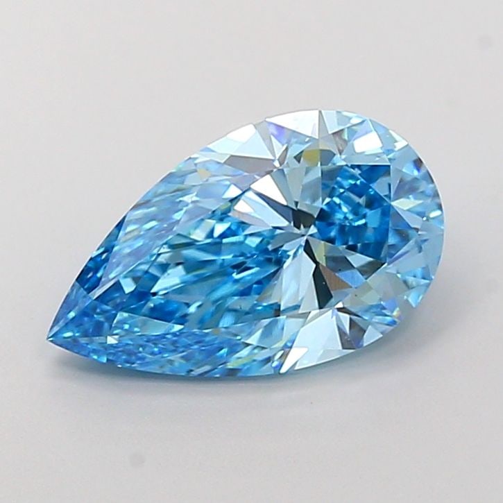 Loose Diamond - PEAR 2.71ct Fancy Vivid Blue VS1: Loose Diamond - PEAR 2.71ct Fancy Vivid Blue VS1 Source: This is a real non-mined Diamond that has been grown in a lab Shape: PEAR Carats: 2.71 Color: Fancy Vivid Blue Certification: IGI Video: