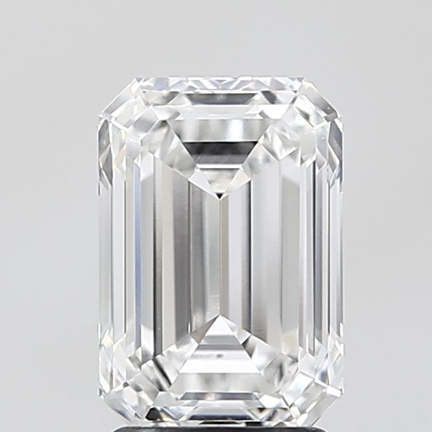 Loose Diamond - EMERALD 2.53ct E VVS2: Loose Diamond - EMERALD 2.53ct E VVS2 Source: This is a real non-mined Diamond that has been grown in a lab Shape: EMERALD Carats: 2.53 Color: E Clarity: VVS2 Certification: IGI Video: