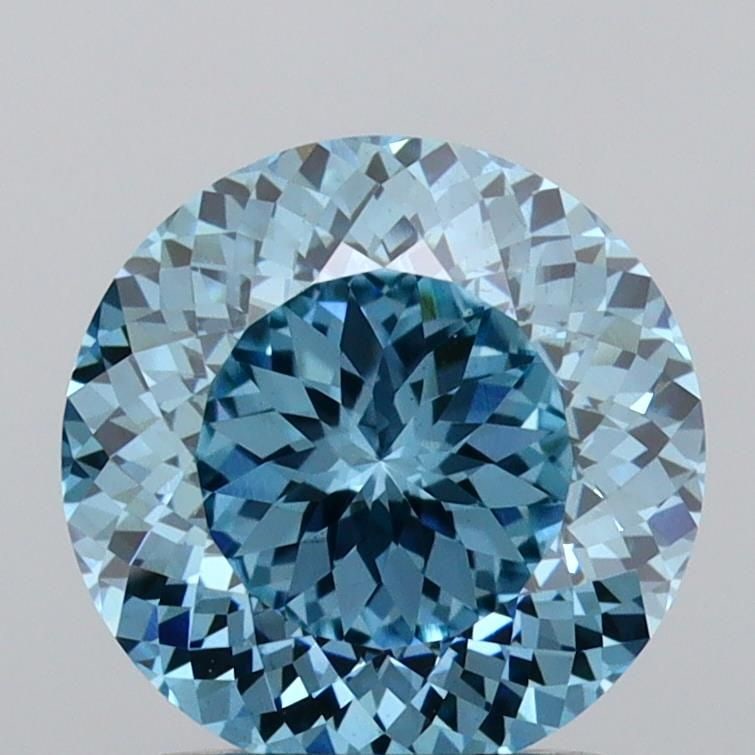 Loose Diamond - ROUND 1.54ct Fancy Vivid Blue VS1: Loose Diamond - ROUND 1.54ct Fancy Vivid Blue VS1 Source: This is a real non-mined Diamond that has been grown in a lab Shape: ROUND Carats: 1.54 Color: Fancy Vivid Blue Certification: IGI Video: