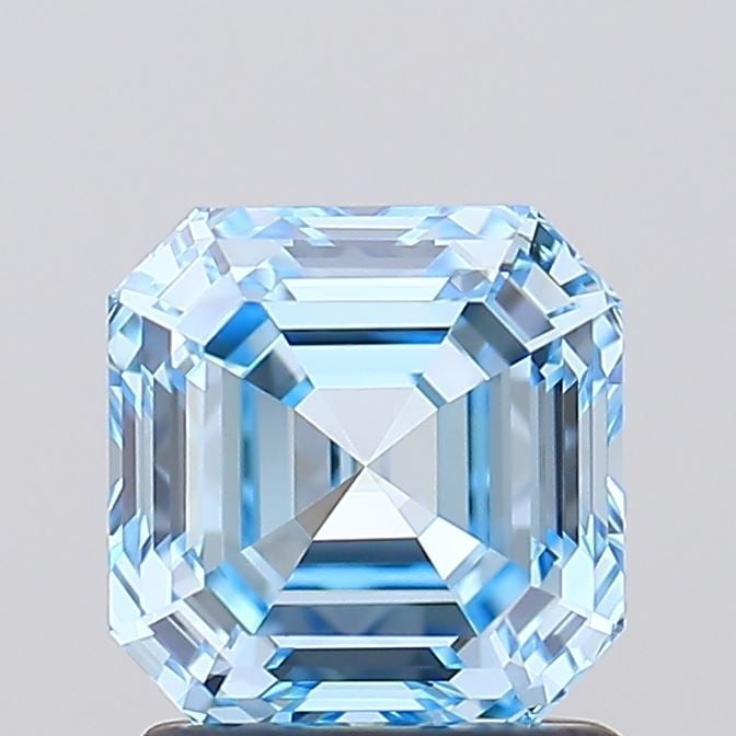 Loose Diamond - ASSCHER 1.5ct Fancy Intense Blue VS1: Loose Diamond - ASSCHER 1.5ct Fancy Intense Blue VS1 Source: This is a real non-mined Diamond that has been grown in a lab Shape: ASSCHER Carats: 1.5 Color: Fancy Intense Blue Certification: IGI Video