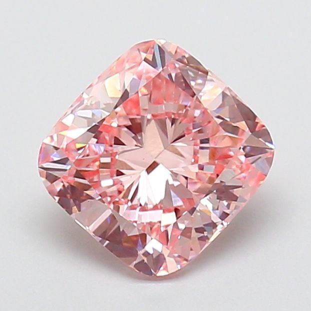 Loose Diamond - CUSHION MODIFIED 2.53ct Fancy Intense Pink VS1: Loose Diamond - CUSHION MODIFIED 2.53ct Fancy Intense Pink VS1 Source: This is a real non-mined Diamond that has been grown in a lab Shape: CUSHION MODIFIED Carats: 2.53 Color: Fancy Intense Pink Cert