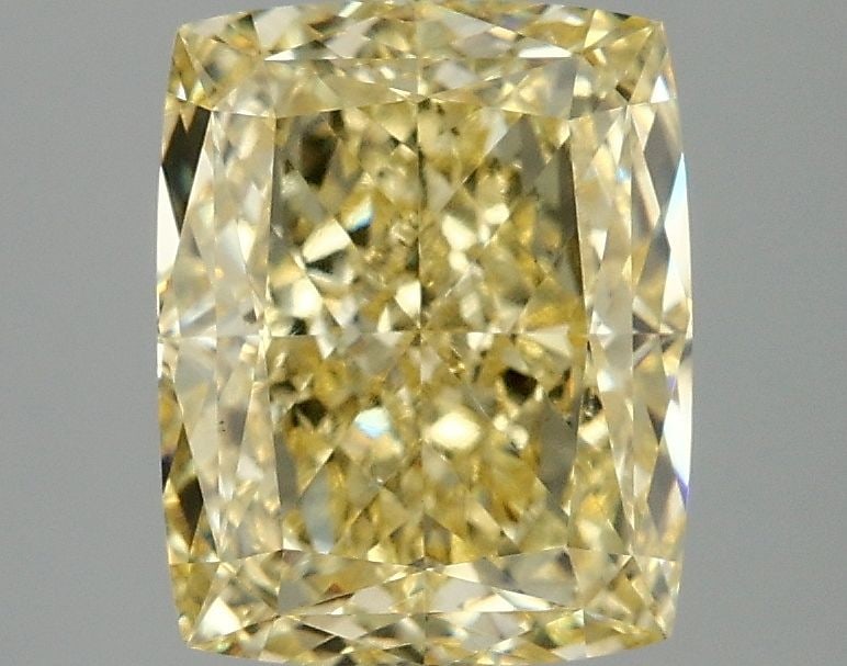 Loose Diamond - CUSHION MODIFIED 3.09ct Fancy Intense Yellow VS1: Loose Diamond - CUSHION MODIFIED 3.09ct Fancy Intense Yellow VS1 Source: This is a real non-mined Diamond that has been grown in a lab Shape: CUSHION MODIFIED Carats: 3.09 Color: Fancy Intense Yellow 