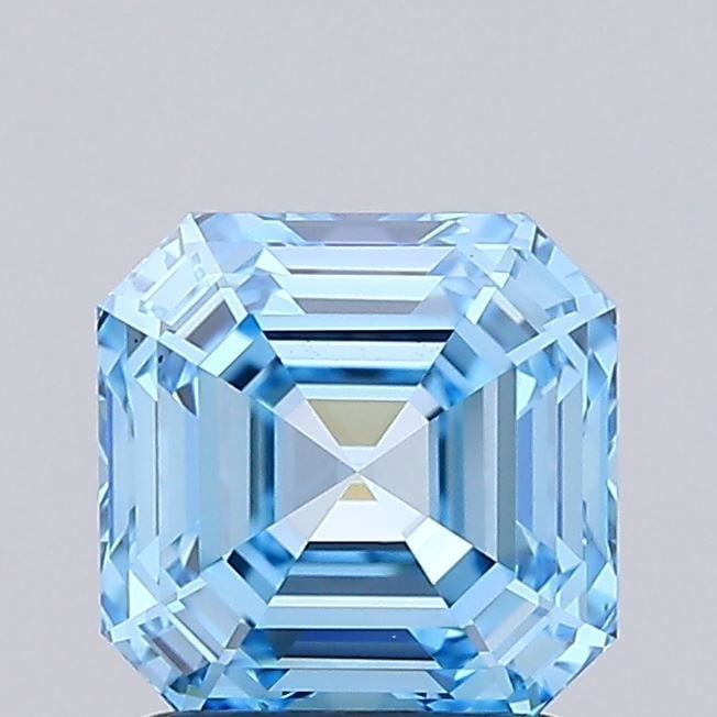 Loose Diamond - ASSCHER 1.51ct Fancy Vivid Blue VVS2: Loose Diamond - ASSCHER 1.51ct Fancy Vivid Blue VVS2 Source: This is a real non-mined Diamond that has been grown in a lab Shape: ASSCHER Carats: 1.51 Color: Fancy Vivid Blue Certification: IGI Video: