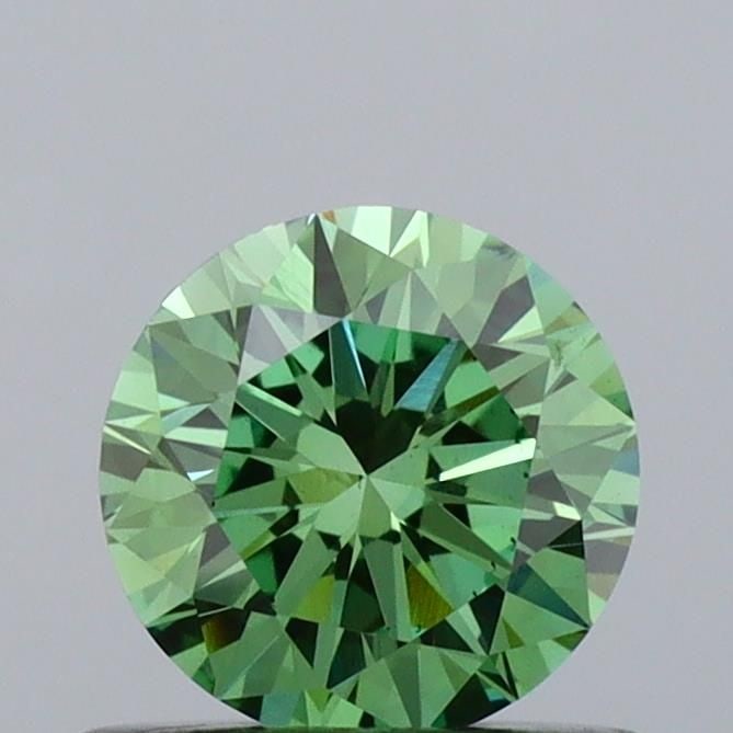 Loose Diamond - ROUND 0.57ct Fancy Vivid Green VS2: Loose Diamond - ROUND 0.57ct Fancy Vivid Green VS2 Source: This is a real non-mined Diamond that has been grown in a lab Shape: ROUND Carats: 0.57 Color: Fancy Vivid Green Certification: IGI Video: