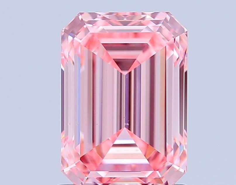 Loose Diamond - EMERALD 1.49ct Fancy Intense Pink VS1: Loose Diamond - EMERALD 1.49ct Fancy Intense Pink VS1 Source: This is a real non-mined Diamond that has been grown in a lab Shape: EMERALD Carats: 1.49 Color: Fancy Intense Pink Certification: IGI Vid