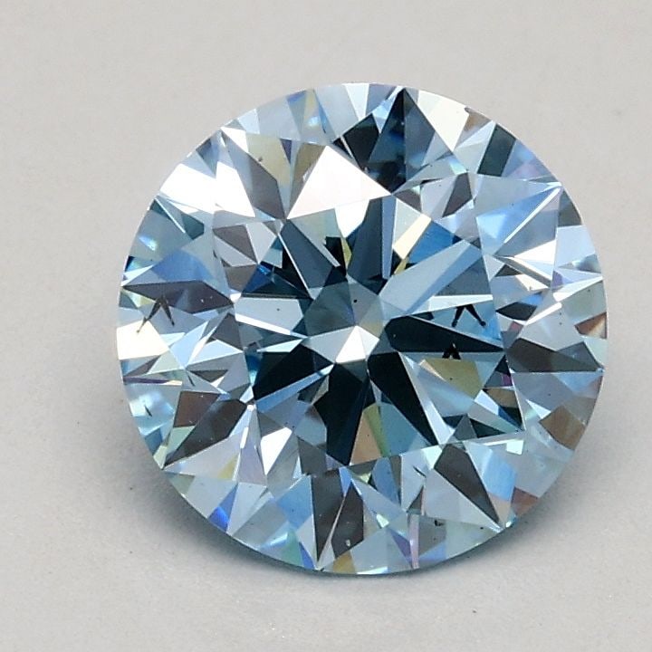 Ideal Loose Diamond - ROUND 1.06ct Fancy Blue SI2: Ideal Loose Diamond - ROUND 1.06ct Fancy Blue SI2 Source: This is a real non-mined Diamond that has been grown in a lab Shape: ROUND Carats: 1.06 Color: Fancy Blue Certification: IGI Video: