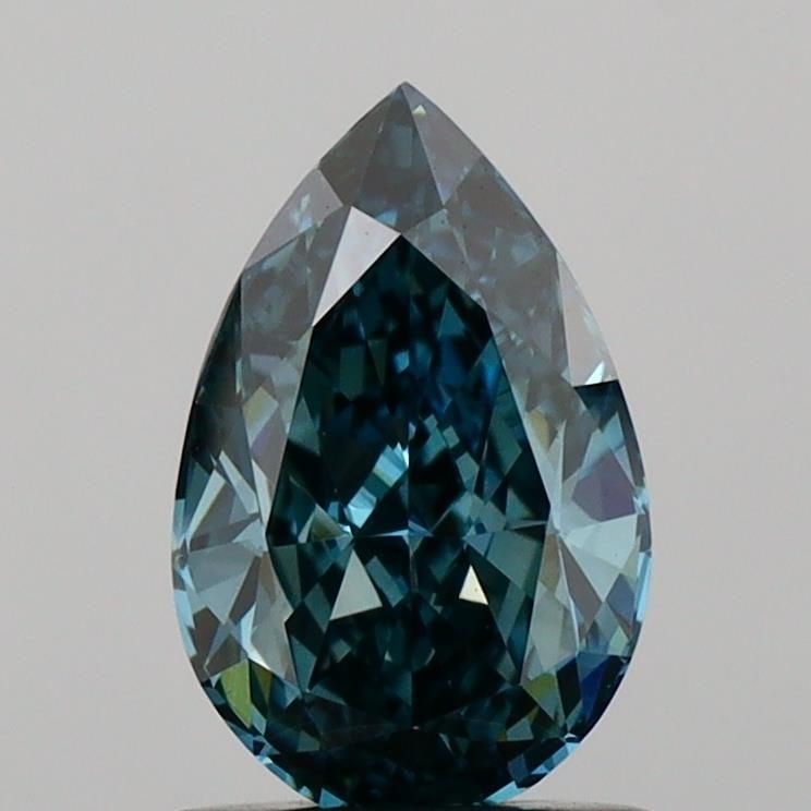 Loose Diamond - PEAR 1.08ct Fancy Vivid Green Blue VS1: Loose Diamond - PEAR 1.08ct Fancy Vivid Green Blue VS1 Source: This is a real non-mined Diamond that has been grown in a lab Shape: PEAR Carats: 1.08 Color: Fancy Vivid Green Blue Certification: IGI V