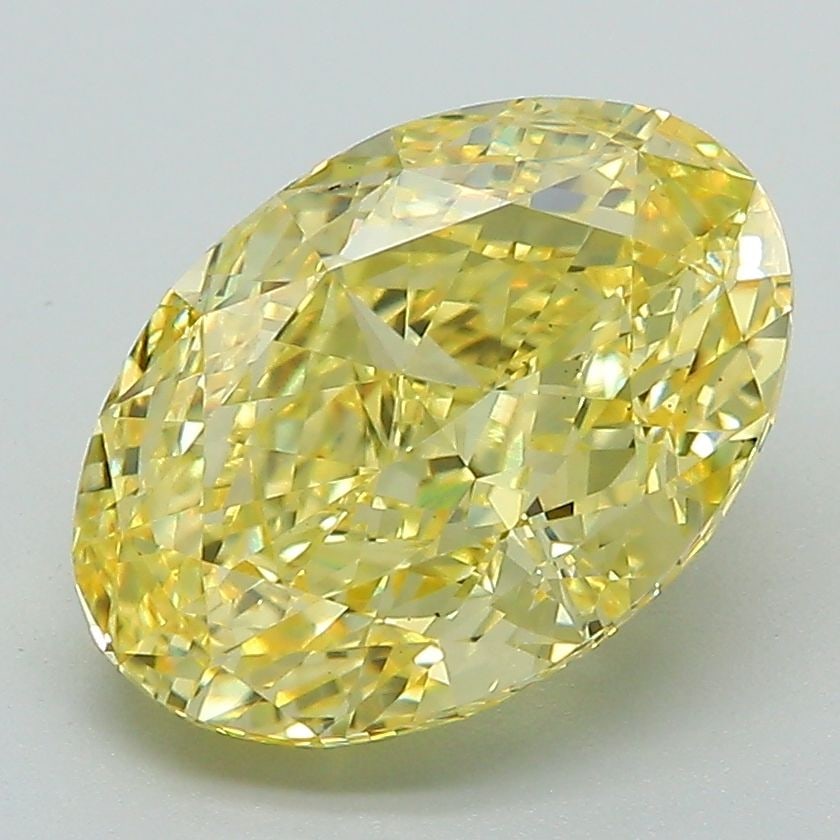 Loose Diamond - OVAL 3.68ct Fancy Vivid Yellow VS1: Loose Diamond - OVAL 3.68ct Fancy Vivid Yellow VS1 Source: This is a real non-mined Diamond that has been grown in a lab Shape: OVAL Carats: 3.68 Color: Fancy Vivid Yellow Certification: IGI Video: