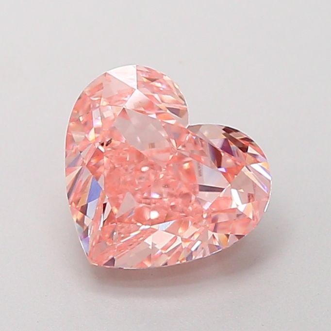Loose Diamond - HEART 2.19ct Fancy Vivid Pink VS2: Loose Diamond - HEART 2.19ct Fancy Vivid Pink VS2 Source: This is a real non-mined Diamond that has been grown in a lab Shape: HEART Carats: 2.19 Color: Fancy Vivid Pink Certification: IGI Video:
