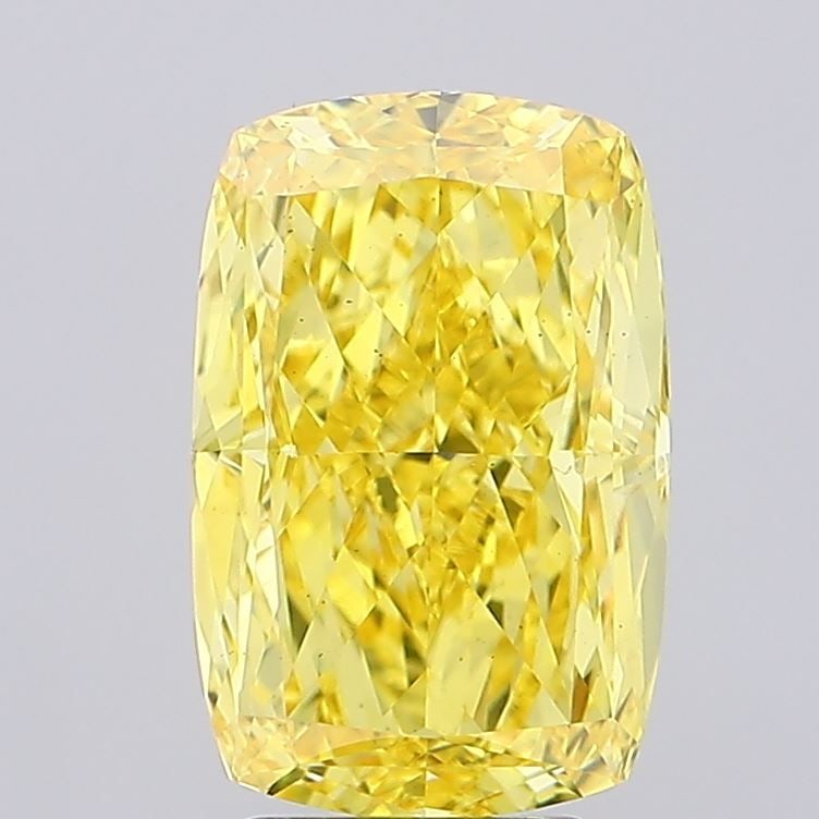 Loose Diamond - CUSHION MODIFIED 5.05ct Fancy Vivid Yellow VS2: Loose Diamond - CUSHION MODIFIED 5.05ct Fancy Vivid Yellow VS2 Source: This is a real non-mined Diamond that has been grown in a lab Shape: CUSHION MODIFIED Carats: 5.05 Color: Fancy Vivid Yellow Cert