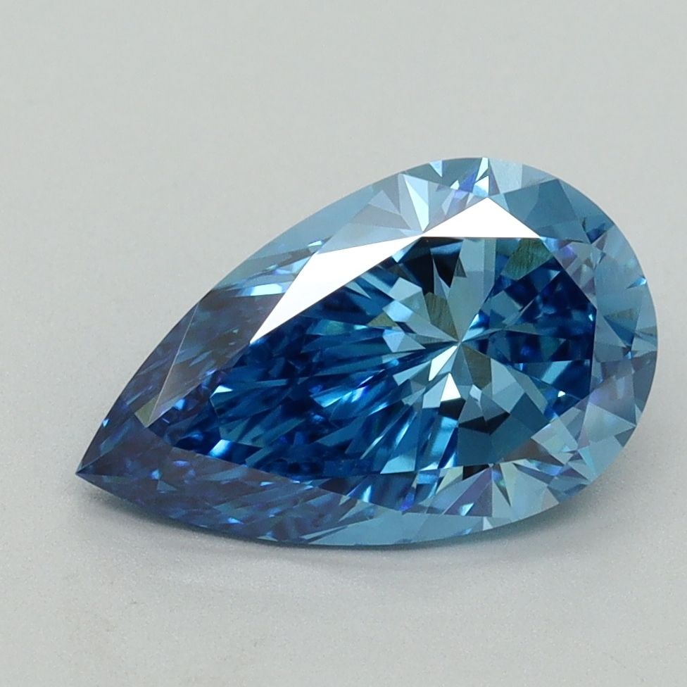 Loose Diamond - PEAR 2.11ct Fancy Vivid Blue VVS2: Loose Diamond - PEAR 2.11ct Fancy Vivid Blue VVS2 Source: This is a real non-mined Diamond that has been grown in a lab Shape: PEAR Carats: 2.11 Color: Fancy Vivid Blue Certification: IGI Video:
