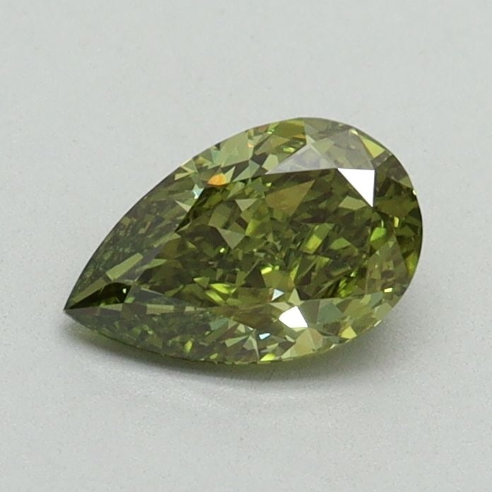 Loose Diamond - PEAR 0.61ct Fancy Vivid Green VVS2: Loose Diamond - PEAR 0.61ct Fancy Vivid Green VVS2 Source: This is a real non-mined Diamond that has been grown in a lab Shape: PEAR Carats: 0.61 Color: Fancy Vivid Green Certification: IGI Video: