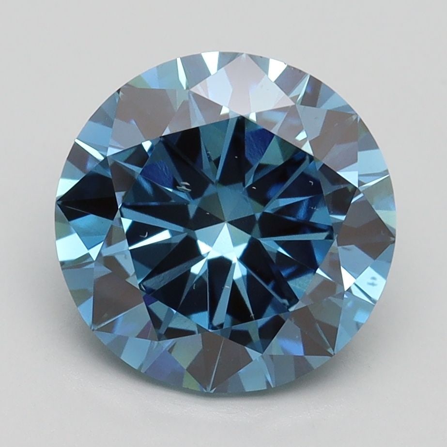 Loose Diamond - ROUND 3.0ct Fancy Vivid Blue VS2: Loose Diamond - ROUND 3.0ct Fancy Vivid Blue VS2 Source: This is a real non-mined Diamond that has been grown in a lab Shape: ROUND Carats: 3.0 Color: Fancy Vivid Blue Certification: IGI Video:
