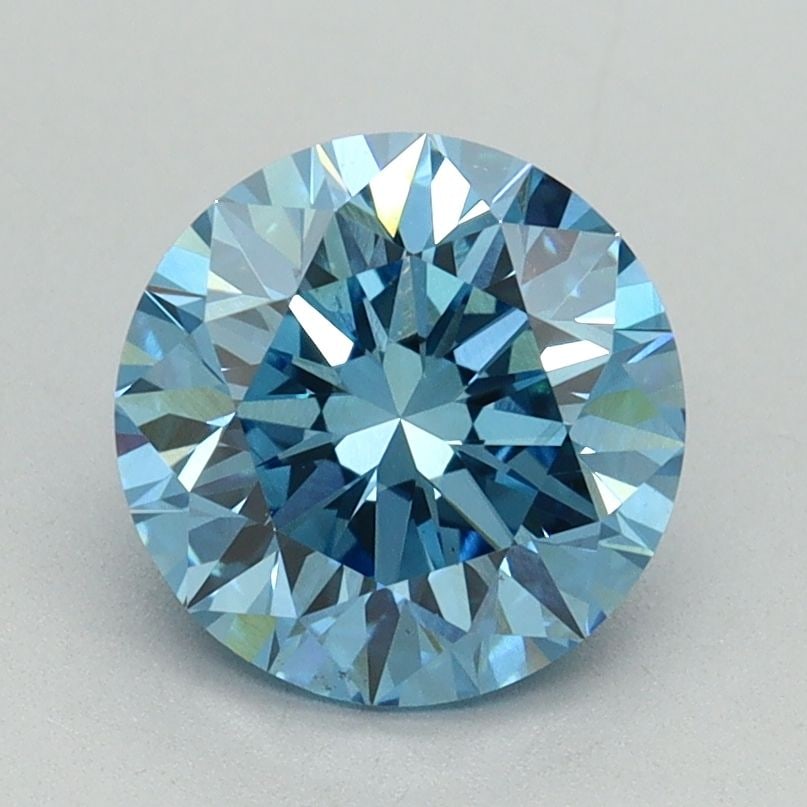 Loose Diamond - ROUND 1.76ct Fancy Vivid Blue VS1: Loose Diamond - ROUND 1.76ct Fancy Vivid Blue VS1 Source: This is a real non-mined Diamond that has been grown in a lab Shape: ROUND Carats: 1.76 Color: Fancy Vivid Blue Certification: IGI Video:
