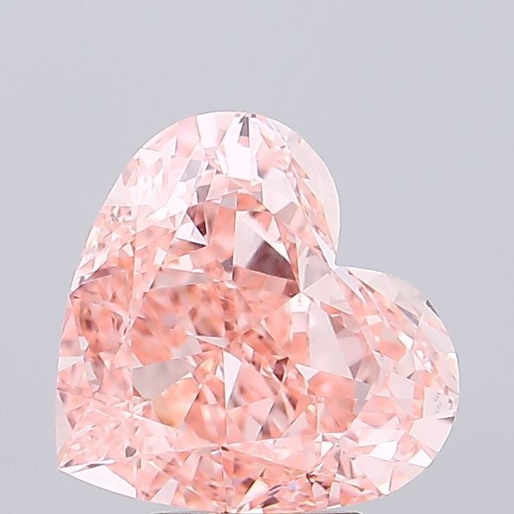 Loose Diamond - HEART 4.27ct Fancy Vivid Pink VVS2: Loose Diamond - HEART 4.27ct Fancy Vivid Pink VVS2 Source: This is a real non-mined Diamond that has been grown in a lab Shape: HEART Carats: 4.27 Color: Fancy Vivid Pink Certification: IGI Video: