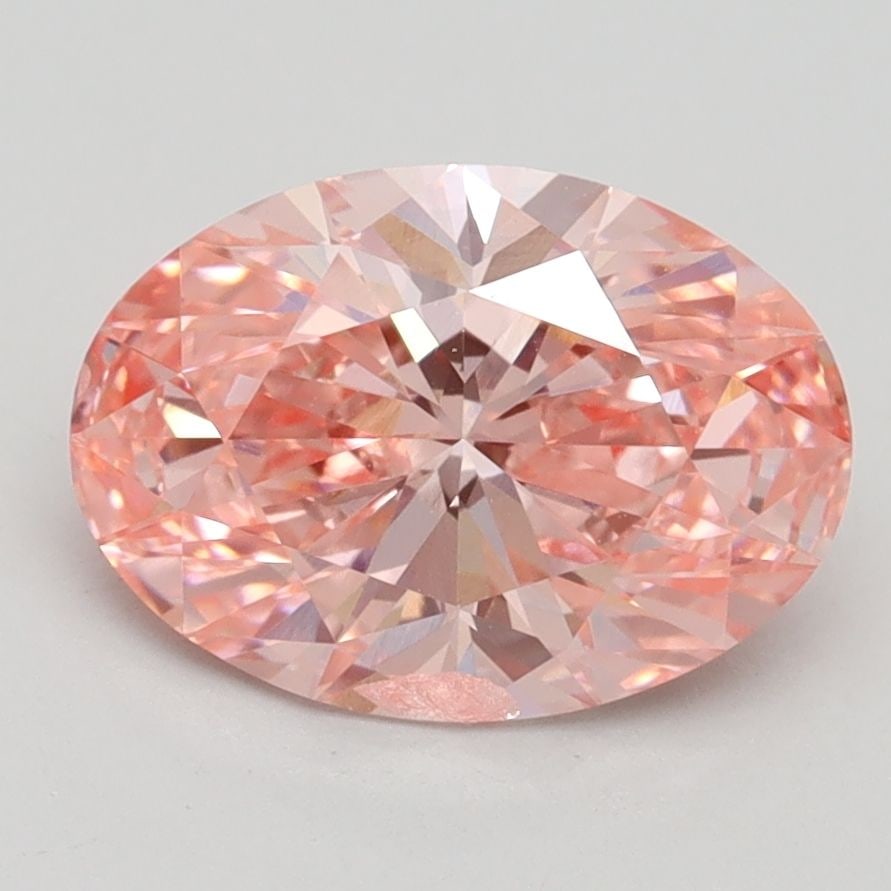 Loose Diamond - OVAL 2.34ct Fancy Vivid Pink SI2: Loose Diamond - OVAL 2.34ct Fancy Vivid Pink SI2 Source: This is a real non-mined Diamond that has been grown in a lab Shape: OVAL Carats: 2.34 Color: Fancy Vivid Pink Certification: IGI Video: