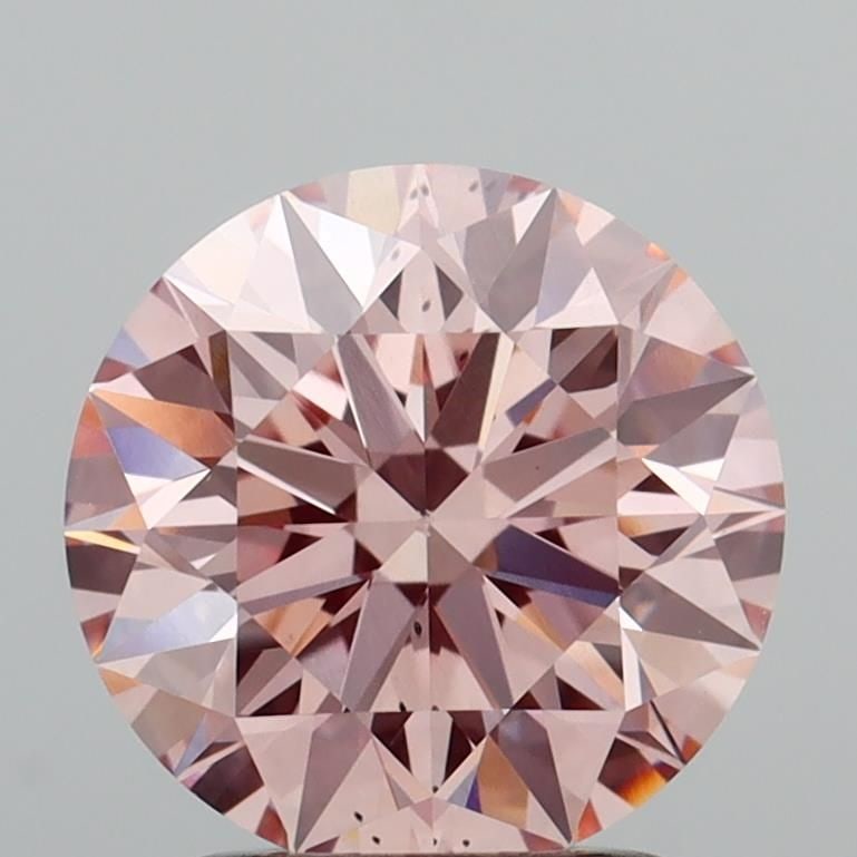 Ideal Loose Diamond - ROUND 2.07ct Fancy Intense Pink VS2: Ideal Loose Diamond - ROUND 2.07ct Fancy Intense Pink VS2 Source: This is a real non-mined Diamond that has been grown in a lab Shape: ROUND Carats: 2.07 Color: Fancy Intense Pink Certification: IGI V