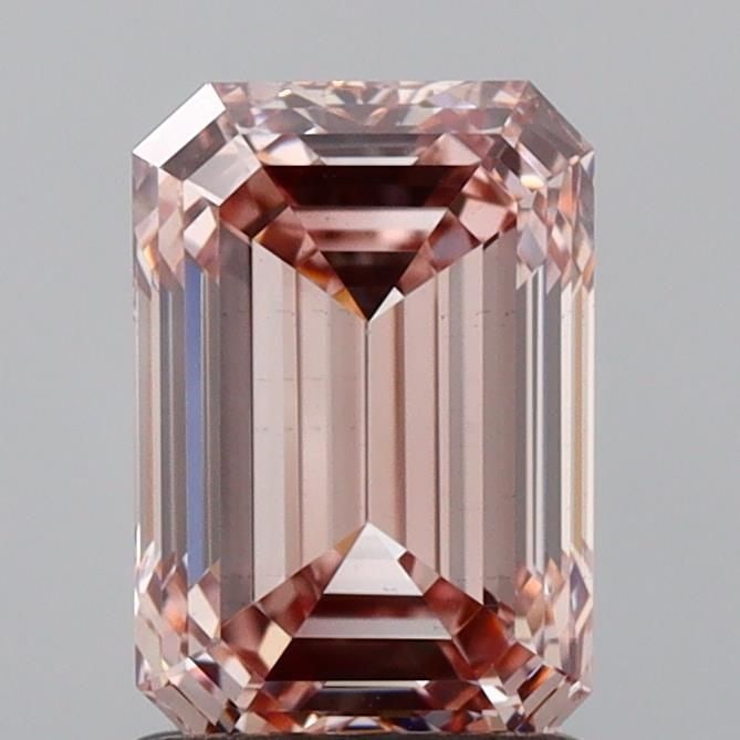 Loose Diamond - EMERALD 2.04ct Fancy Intense Brownish Pink VS1: Loose Diamond - EMERALD 2.04ct Fancy Intense Brownish Pink VS1 Source: This is a real non-mined Diamond that has been grown in a lab Shape: EMERALD Carats: 2.04 Color: Fancy Intense Brownish Pink Cert