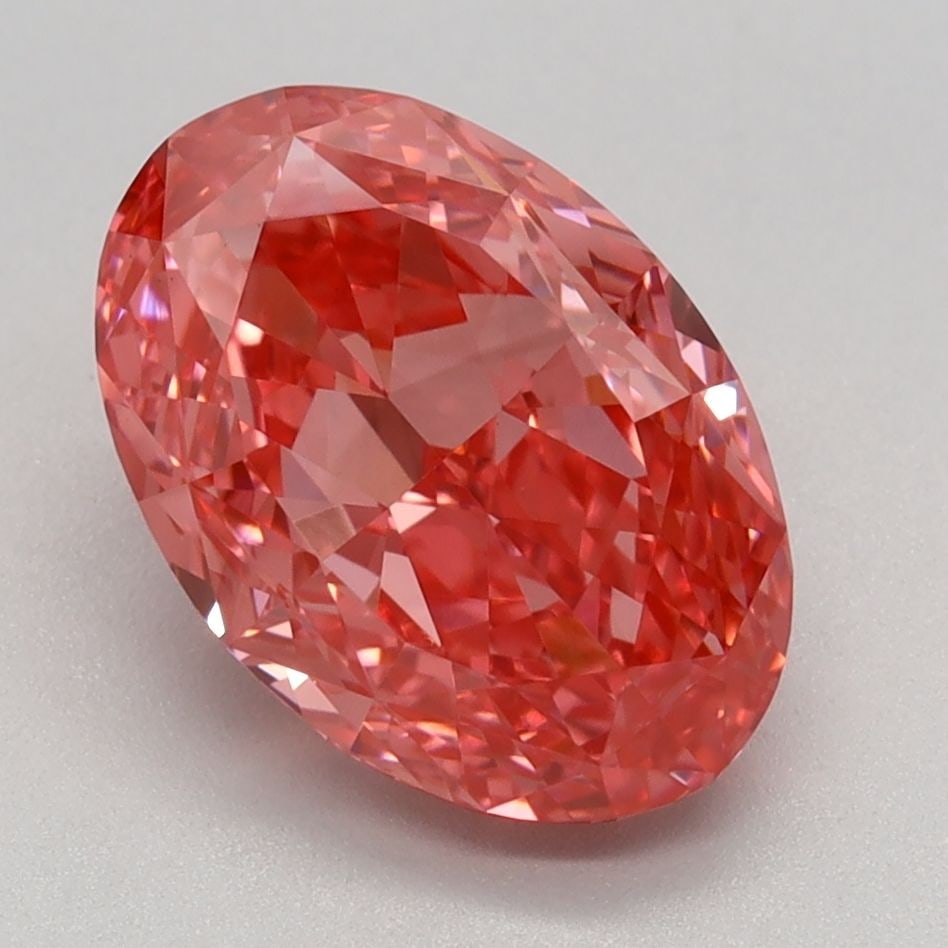 Loose Diamond - OVAL 2.53ct Fancy Vivid Pink VS1: Loose Diamond - OVAL 2.53ct Fancy Vivid Pink VS1 Source: This is a real non-mined Diamond that has been grown in a lab Shape: OVAL Carats: 2.53 Color: Fancy Vivid Pink Certification: IGI Video: