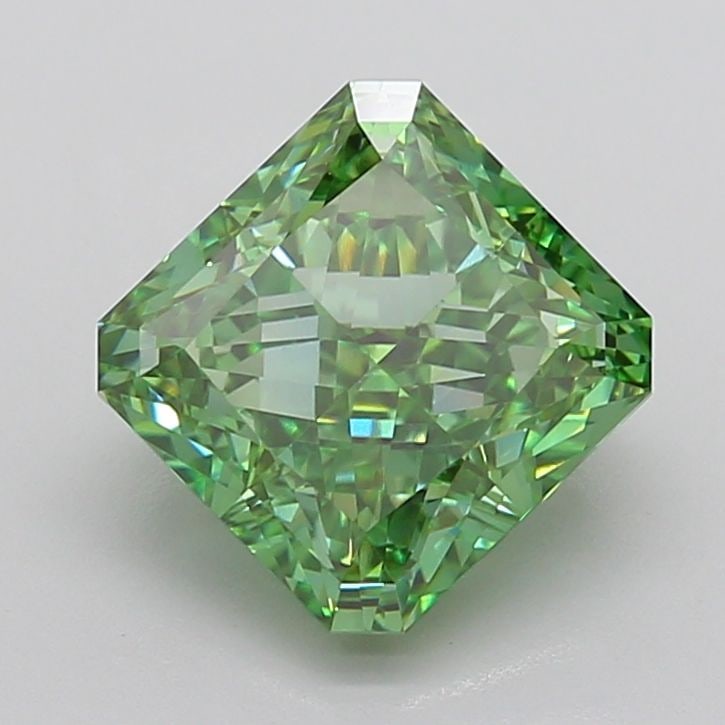 Loose Diamond - SQUARE RADIANT 4.86ct Fancy Vivid Green VVS2: Loose Diamond - SQUARE RADIANT 4.86ct Fancy Vivid Green VVS2 Source: This is a real non-mined Diamond that has been grown in a lab Shape: SQUARE RADIANT Carats: 4.86 Color: Fancy Vivid Green Certifica