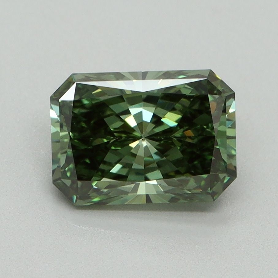 Loose Diamond - RADIANT 1.52ct Fancy Vivid Green VVS2: Loose Diamond - RADIANT 1.52ct Fancy Vivid Green VVS2 Source: This is a real non-mined Diamond that has been grown in a lab Shape: RADIANT Carats: 1.52 Color: Fancy Vivid Green Certification: IGI Vide