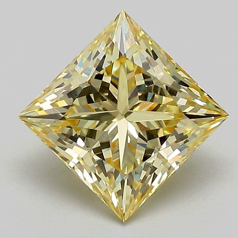 Loose Diamond - PRINCESS 2.05ct Fancy Yellow VS1: Loose Diamond - PRINCESS 2.05ct Fancy Yellow VS1 Source: This is a real non-mined Diamond that has been grown in a lab Shape: PRINCESS Carats: 2.05 Color: Fancy Yellow Certification: IGI Video: