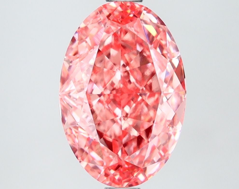 Loose Diamond - OVAL 2.52ct Fancy Vivid Pink VS1: Loose Diamond - OVAL 2.52ct Fancy Vivid Pink VS1 Source: This is a real non-mined Diamond that has been grown in a lab Shape: OVAL Carats: 2.52 Color: Fancy Vivid Pink Certification: IGI Video: