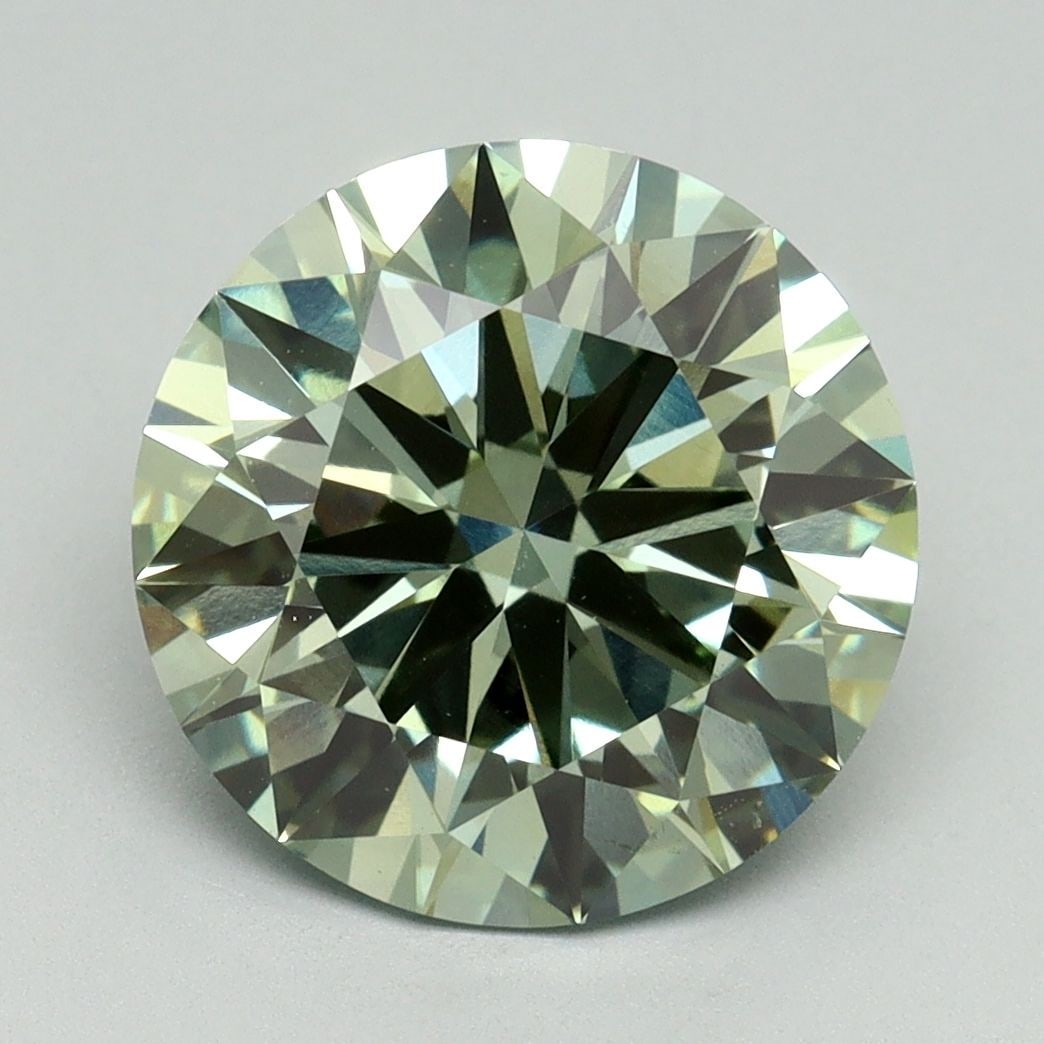 Ideal Loose Diamond - ROUND 4.2ct Fancy Vivid Green VS1: Ideal Loose Diamond - ROUND 4.2ct Fancy Vivid Green VS1 Source: This is a real non-mined Diamond that has been grown in a lab Shape: ROUND Carats: 4.2 Color: Fancy Vivid Green Certification: IGI Video
