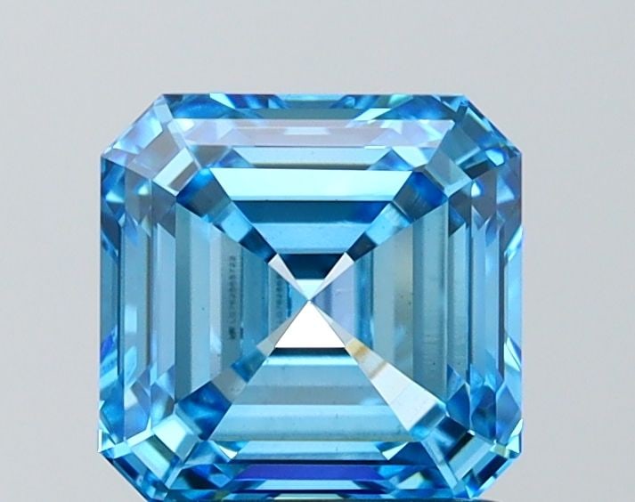 Loose Diamond - ASSCHER 2.01ct Fancy Vivid Blue VS1: Loose Diamond - ASSCHER 2.01ct Fancy Vivid Blue VS1 Source: This is a real non-mined Diamond that has been grown in a lab Shape: ASSCHER Carats: 2.01 Color: Fancy Vivid Blue Certification: IGI Video: