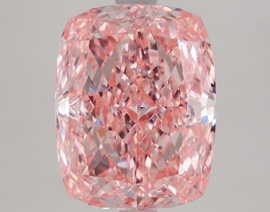 Loose Diamond - CUSHION MODIFIED 4.1ct Fancy Vivid Pink VS1: Loose Diamond - CUSHION MODIFIED 4.1ct Fancy Vivid Pink VS1 Source: This is a real non-mined Diamond that has been grown in a lab Shape: CUSHION MODIFIED Carats: 4.1 Color: Fancy Vivid Pink Certificat