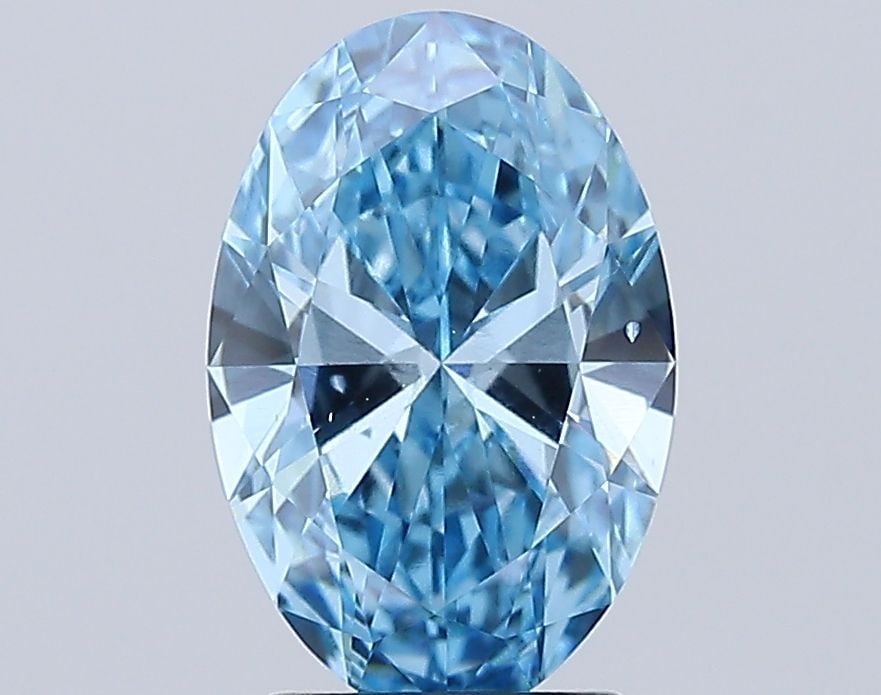 Loose Diamond - OVAL 2.01ct Fancy Vivid Blue VS2: Loose Diamond - OVAL 2.01ct Fancy Vivid Blue VS2 Source: This is a real non-mined Diamond that has been grown in a lab Shape: OVAL Carats: 2.01 Color: Fancy Vivid Blue Certification: IGI Video: