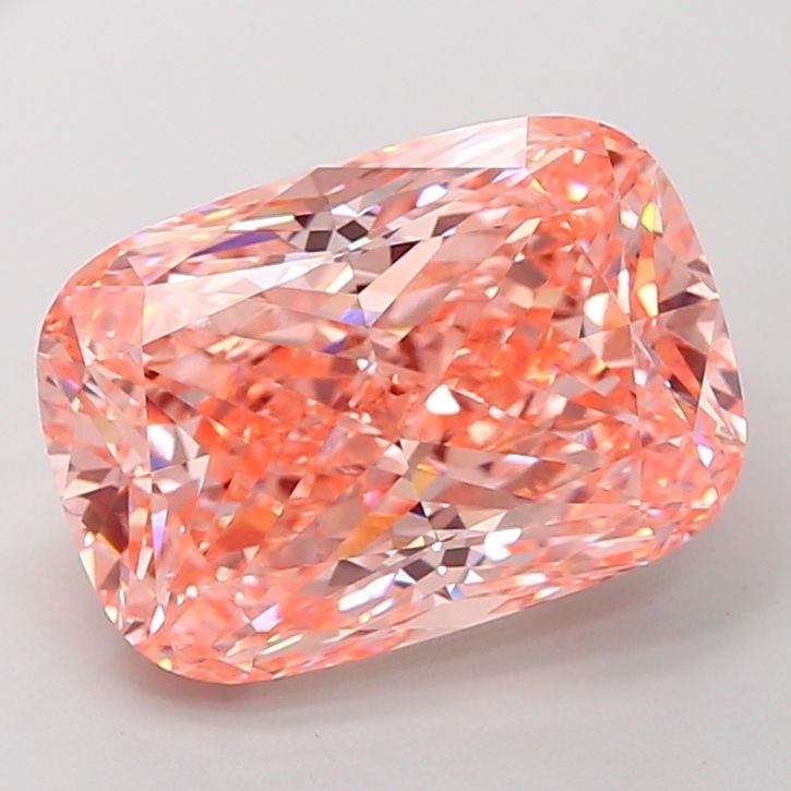 Loose Diamond - CUSHION MODIFIED 8.03ct Fancy Intense Orangey Pink VS1: Loose Diamond - CUSHION MODIFIED 8.03ct Fancy Intense Orangey Pink VS1 Source: This is a real non-mined Diamond that has been grown in a lab Shape: CUSHION MODIFIED Carats: 8.03 Color: Fancy Intense O