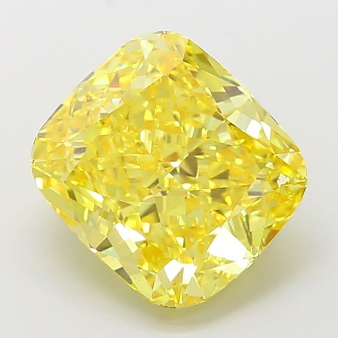 Loose Diamond - CUSHION MODIFIED 6.08ct Fancy Vivid Yellow VS1: Loose Diamond - CUSHION MODIFIED 6.08ct Fancy Vivid Yellow VS1 Source: This is a real non-mined Diamond that has been grown in a lab Shape: CUSHION MODIFIED Carats: 6.08 Color: Fancy Vivid Yellow Cert