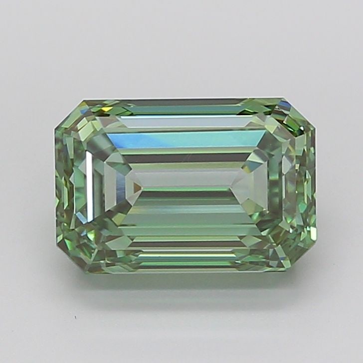 Loose Diamond - EMERALD 5.01ct Fancy Vivid Green VVS1: Loose Diamond - EMERALD 5.01ct Fancy Vivid Green VVS1 Source: This is a real non-mined Diamond that has been grown in a lab Shape: EMERALD Carats: 5.01 Color: Fancy Vivid Green Certification: IGI Vide