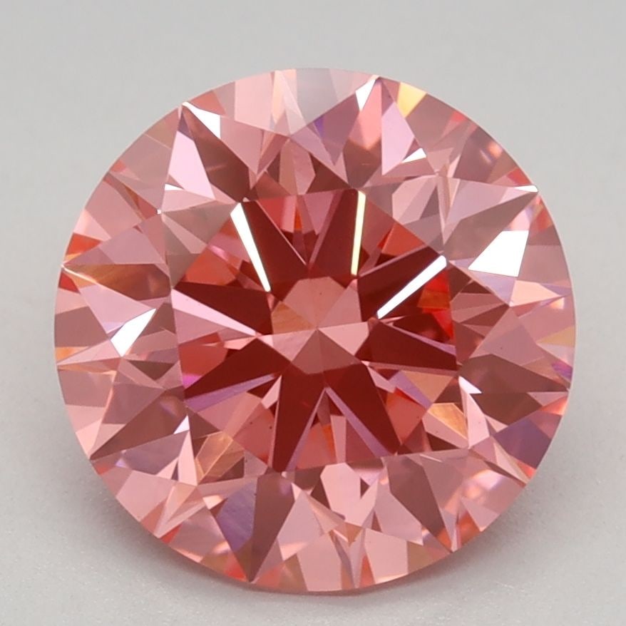 Ideal Loose Diamond - ROUND 2.53ct Fancy Vivid Pink VS1: Ideal Loose Diamond - ROUND 2.53ct Fancy Vivid Pink VS1 Source: This is a real non-mined Diamond that has been grown in a lab Shape: ROUND Carats: 2.53 Color: Fancy Vivid Pink Certification: IGI Video