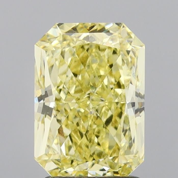 Loose Diamond - RADIANT 2.06ct Fancy Intense Yellow VVS2: Loose Diamond - RADIANT 2.06ct Fancy Intense Yellow VVS2 Source: This is a real non-mined Diamond that has been grown in a lab Shape: RADIANT Carats: 2.06 Color: Fancy Intense Yellow Certification: IG