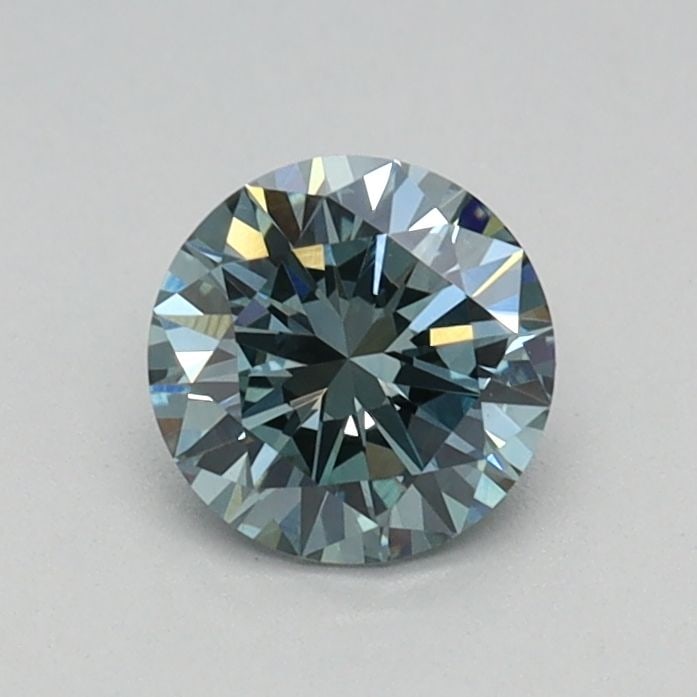 Loose Diamond - ROUND 0.43ct Fancy Intense Greenish Blue VS1: Loose Diamond - ROUND 0.43ct Fancy Intense Greenish Blue VS1 Source: This is a real non-mined Diamond that has been grown in a lab Shape: ROUND Carats: 0.43 Color: Fancy Intense Greenish Blue Certific