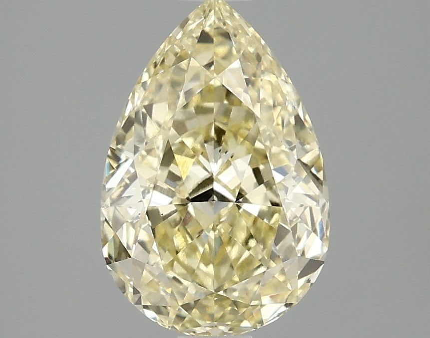 Loose Diamond - PEAR 2.09ct Fancy Vivid Yellow VS2: Loose Diamond - PEAR 2.09ct Fancy Vivid Yellow VS2 Source: This is a real non-mined Diamond that has been grown in a lab Shape: PEAR Carats: 2.09 Color: Fancy Vivid Yellow Certification: IGI Video: