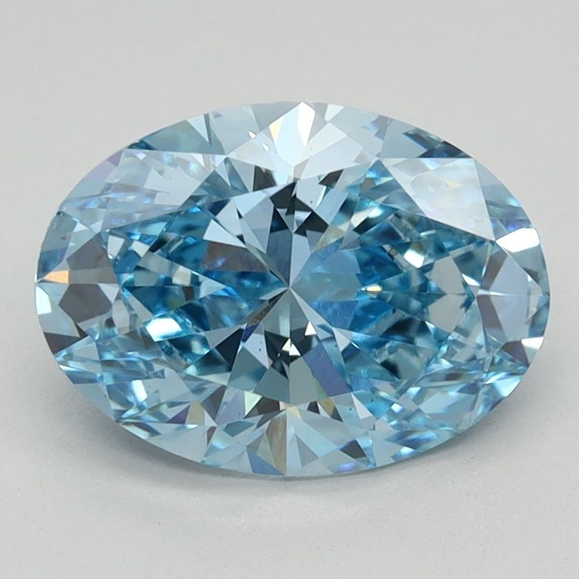 Loose Diamond - OVAL 1.54ct Fancy Vivid Blue VS1: Loose Diamond - OVAL 1.54ct Fancy Vivid Blue VS1 Source: This is a real non-mined Diamond that has been grown in a lab Shape: OVAL Carats: 1.54 Color: Fancy Vivid Blue Certification: IGI Video: