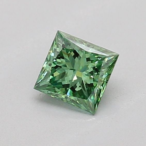Loose Diamond - PRINCESS 0.26ct Fancy Vivid Green VS1: Loose Diamond - PRINCESS 0.26ct Fancy Vivid Green VS1 Source: This is a real non-mined Diamond that has been grown in a lab Shape: PRINCESS Carats: 0.26 Color: Fancy Vivid Green Certification: IGI PLE