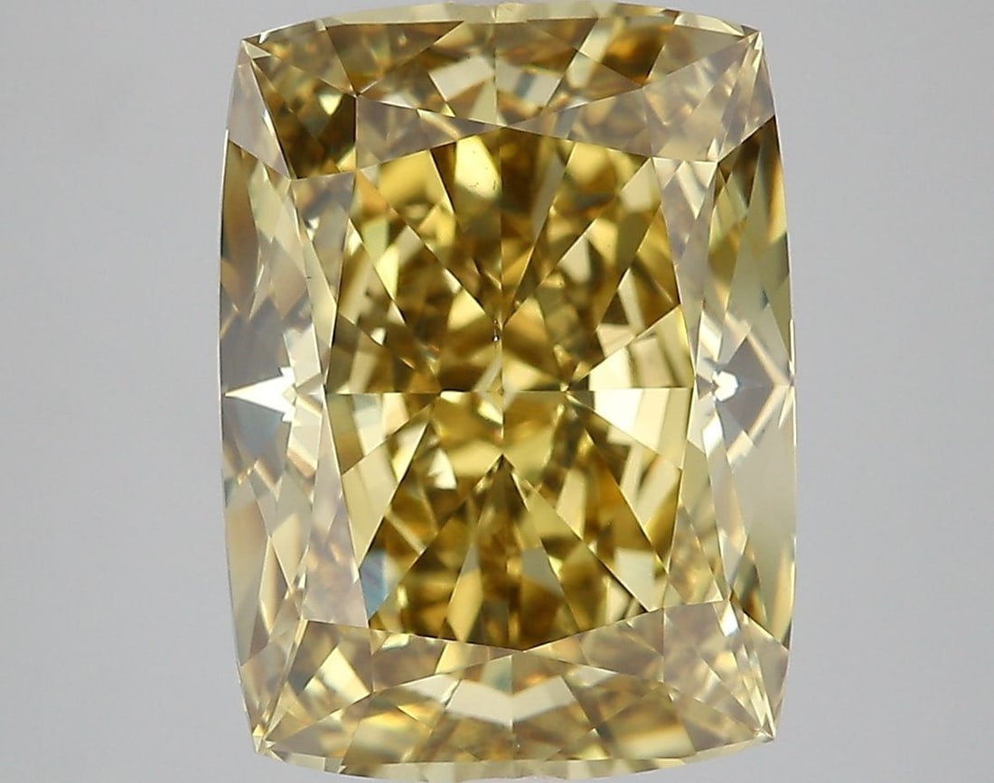 Loose Diamond - CUSHION MODIFIED 8.02ct Fancy Vivid Yellow VS1: Loose Diamond - CUSHION MODIFIED 8.02ct Fancy Vivid Yellow VS1 Source: This is a real non-mined Diamond that has been grown in a lab Shape: CUSHION MODIFIED Carats: 8.02 Color: Fancy Vivid Yellow Cert