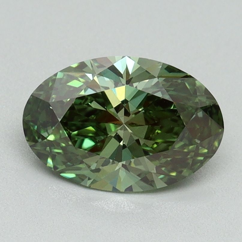 Loose Diamond - OVAL 1.22ct Fancy Vivid Green VS1: Loose Diamond - OVAL 1.22ct Fancy Vivid Green VS1 Source: This is a real non-mined Diamond that has been grown in a lab Shape: OVAL Carats: 1.22 Color: Fancy Vivid Green Certification: IGI Video: