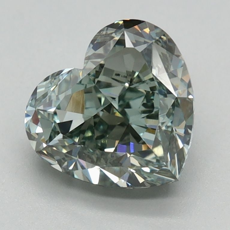 Loose Diamond - HEART 1.59ct Fancy Intense Green VS1: Loose Diamond - HEART 1.59ct Fancy Intense Green VS1 Source: This is a real non-mined Diamond that has been grown in a lab Shape: HEART Carats: 1.59 Color: Fancy Intense Green Certification: IGI Video