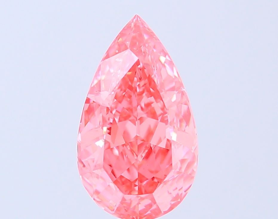 Loose Diamond - PEAR 3.03ct Fancy Vivid Pink VS2: Loose Diamond - PEAR 3.03ct Fancy Vivid Pink VS2 Source: This is a real non-mined Diamond that has been grown in a lab Shape: PEAR Carats: 3.03 Color: Fancy Vivid Pink Certification: IGI Video: