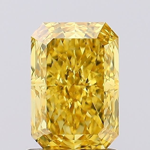 Loose Diamond - RADIANT 1.32ct Fancy Vivid Yellow VVS2: Loose Diamond - RADIANT 1.32ct Fancy Vivid Yellow VVS2 Source: This is a real non-mined Diamond that has been grown in a lab Shape: RADIANT Carats: 1.32 Color: Fancy Vivid Yellow Certification: IGI